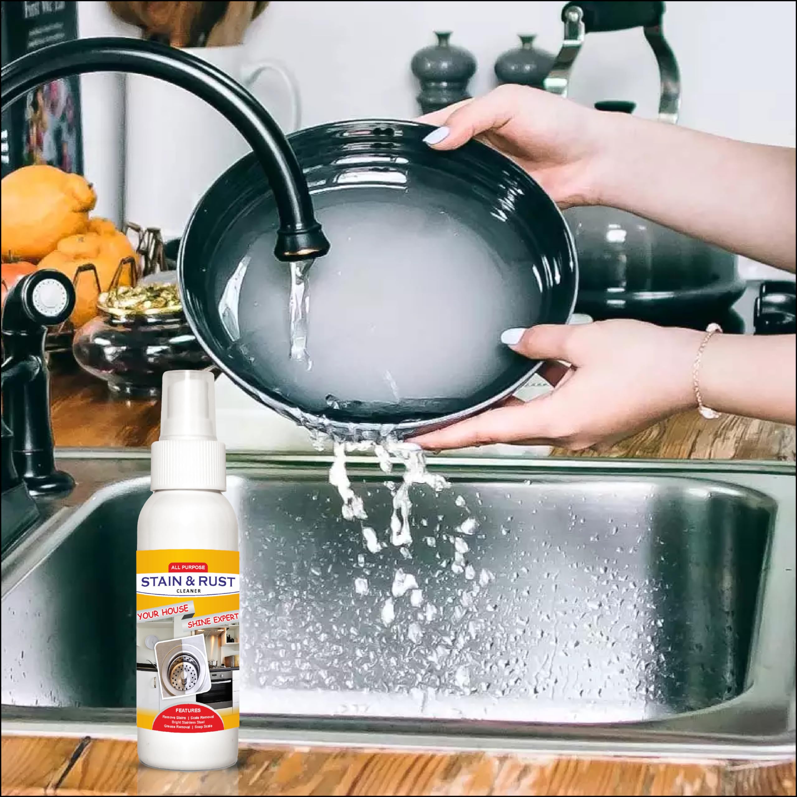 スチールクリーナー Stain & Rust Remover Spray for Steel, Iron, Metal, Cleaning